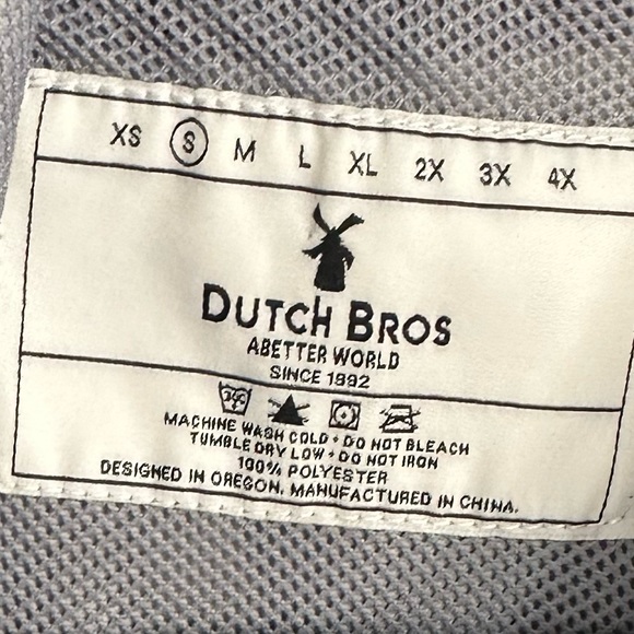 Dutch Bros SALE Unisex Grey/Silver Reflective Windbreaker XS+SMALL Rain Jacket - Picture 7 of 12